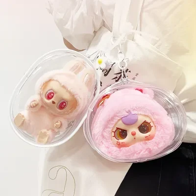 痛バッグ｜15cm・コットンぬいぐるみ入れ・かわいい・収納バッグ・PVC・丸型・お出かけバッグ