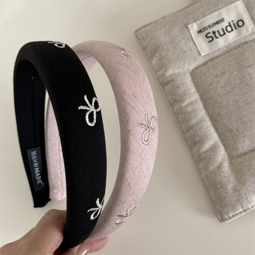 カチューシャ｜刺繍・バタフライリボン・ヘアバンド・スポンジ・新作・ヘアアクセサリー・おしゃれ|undefined