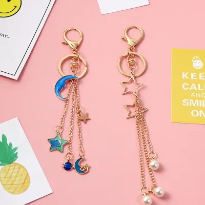 YOOYOOTOWN キーホルダー｜星と月のデザイン・Bluetoothイヤフォンリング・アクセサリー