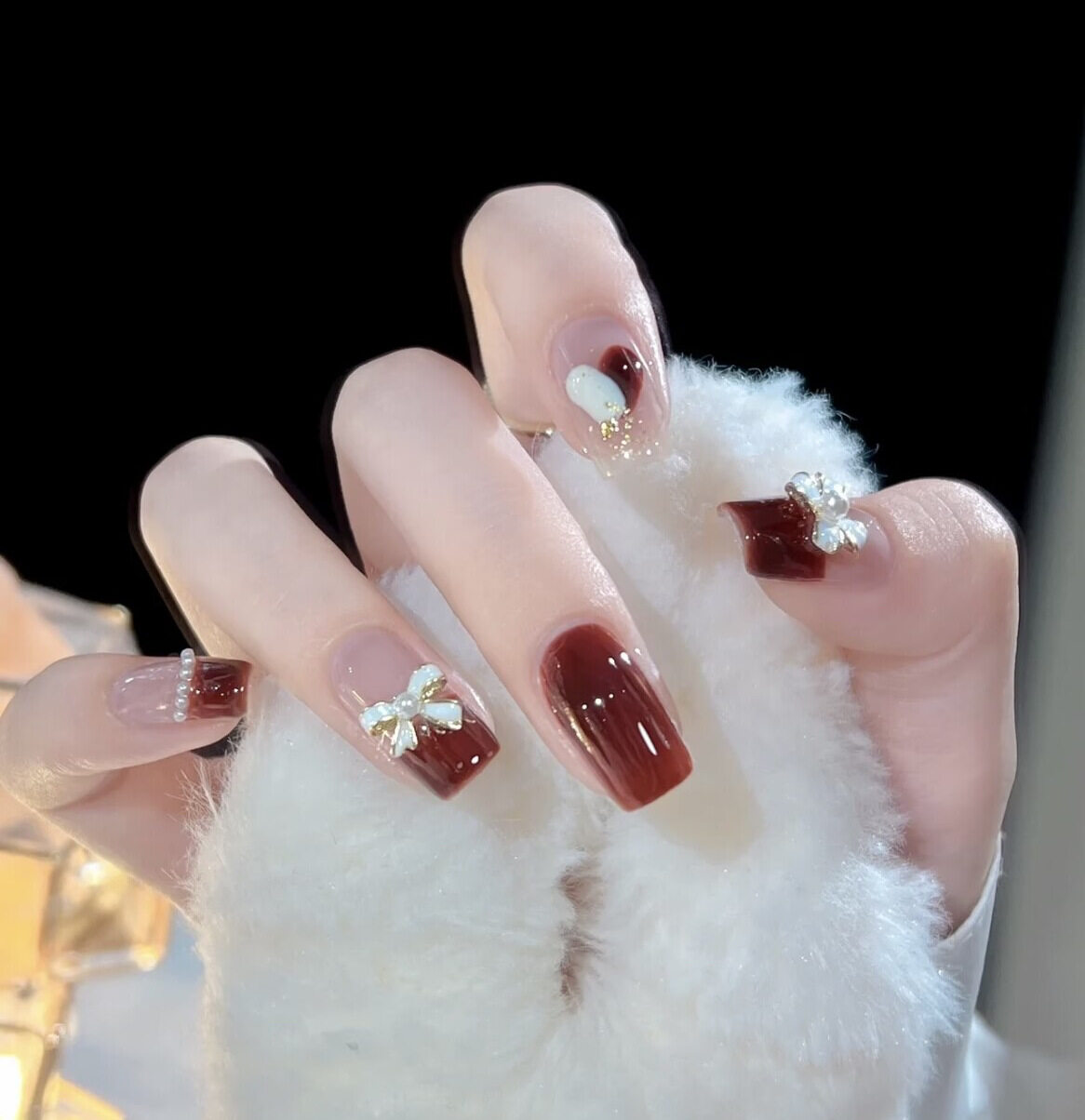 ニュアンスネイル ぷっくり ちゅるん ネイルチップ ハンドメイド ちゅ