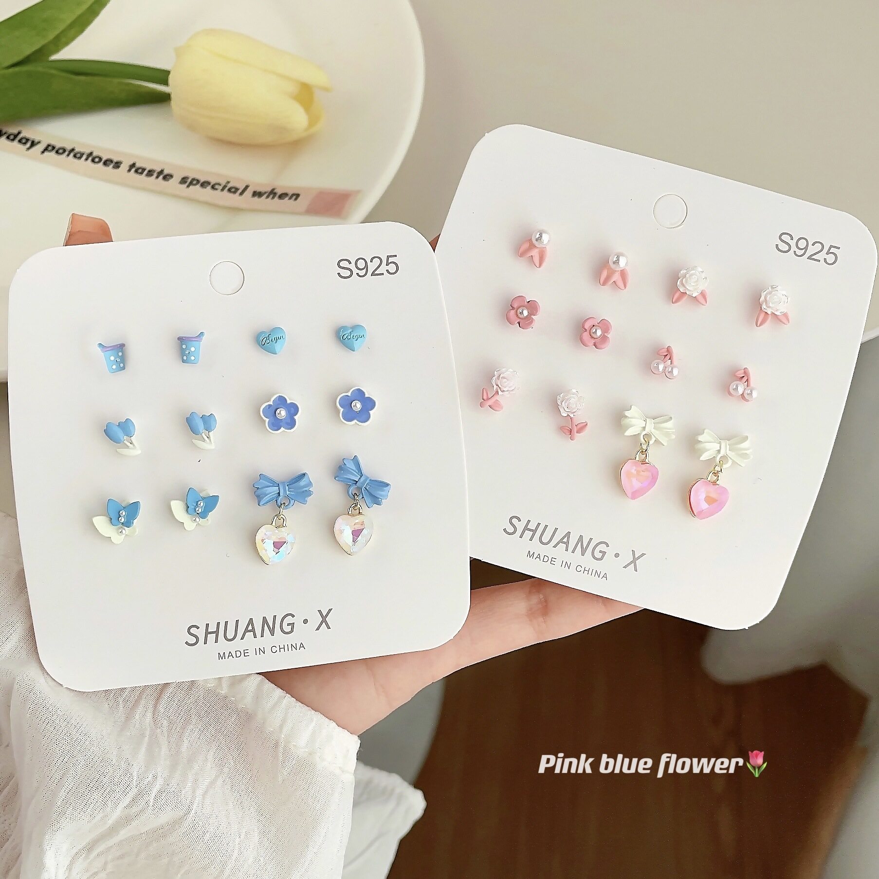 ピアスセット ｜ シルバーピアス・6点セット・小さくてかわいい・学生向け・森系・清新・甘い|undefined