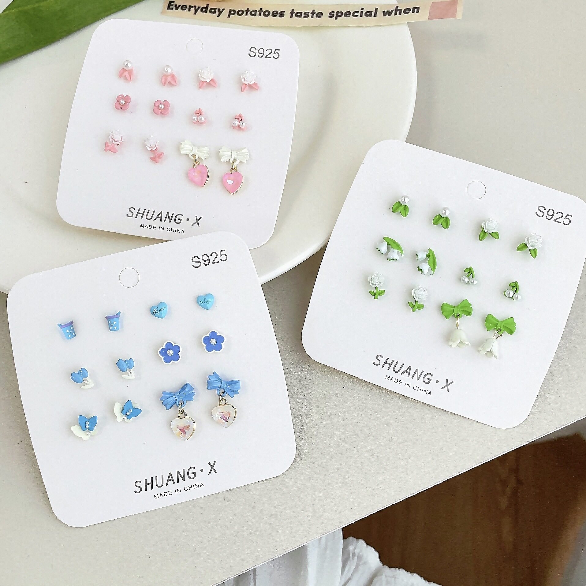 ピアスセット ｜ シルバーピアス・6点セット・小さくてかわいい・学生向け・森系・清新・甘い|undefined