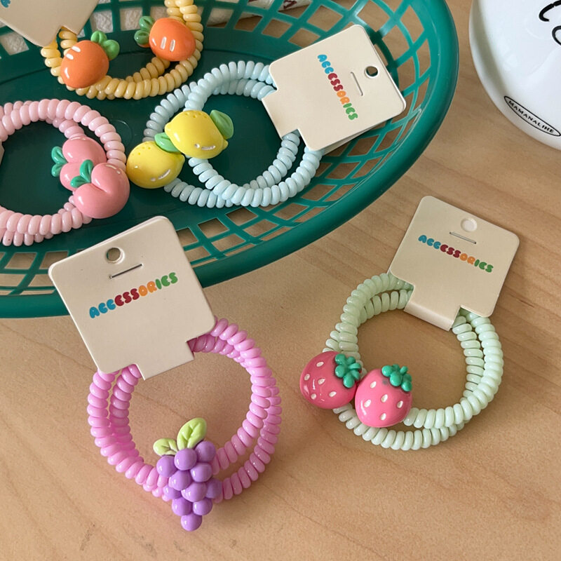 ヘアゴム｜2本セット・フルーツ・無痕・カラフル・子供用・ヘアアクセサリー・かわいい|undefined