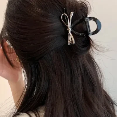 ヘアクリップ｜メタル風・リボンクリップ・個性的・まとめ髪・クリップ・ヘアアクセサリー