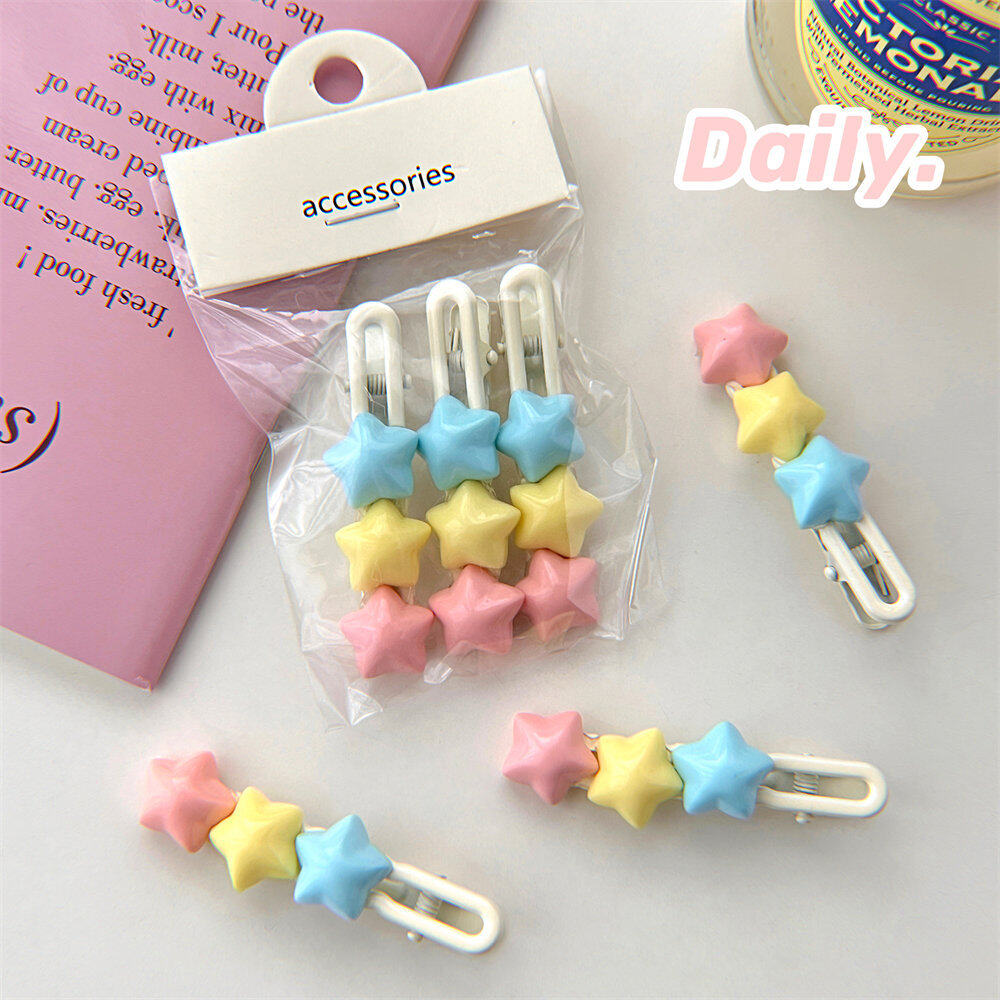 ヘアクリップ｜カラフル・かわいい・星型・セット・前髪・サイドクリップ・ヘアアクセサリー|undefined