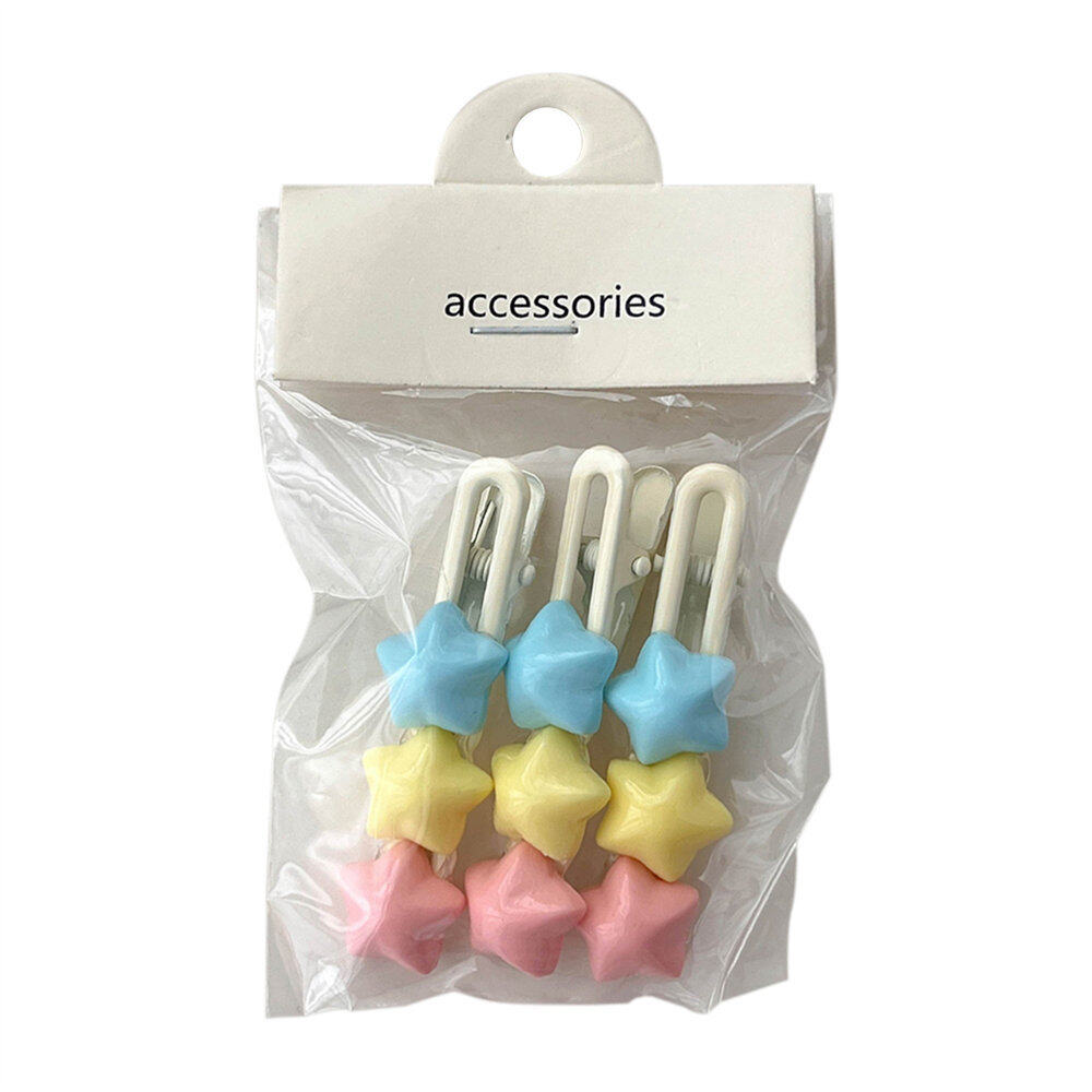 ヘアクリップ｜カラフル・かわいい・星型・セット・前髪・サイドクリップ・ヘアアクセサリー|undefined