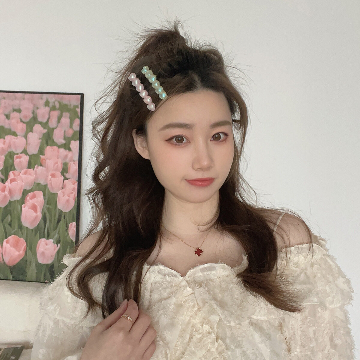 風人魚姫・ハート型ヘアクリップ・甘くてクール・気質・前髪クリップ・サイドクリップ・トップクリップ・ヘアアクセサリー|undefined