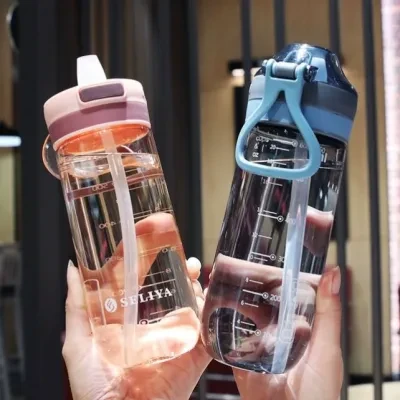 motto 便利なストローカップ！耐久性！運動用！ポータブル！プラスチックカップ！