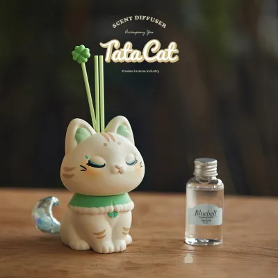 『香り探し』ブラインドボック 猫のデイリーアロマ｜インテリア・卓上・夜光の尻尾・かわいい・家庭用/車載・置物・ギフト・消臭リードディフューザー