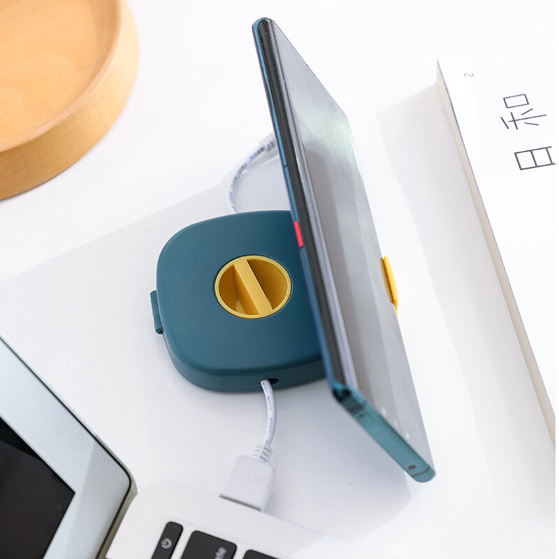 データケーブル収納ボックス｜スマホ充電ケーブル・巻き取り器・スマホスタンド・持ち運び便利・イヤホン整理ボックス|undefined