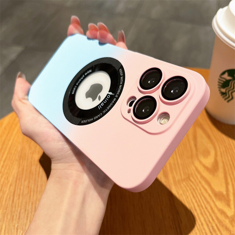 iPhone15対応スマホケース｜マグネット吸着・グラデーション・フルカバー・13・14・ProMax・保護ケース・マット・硬質|undefined