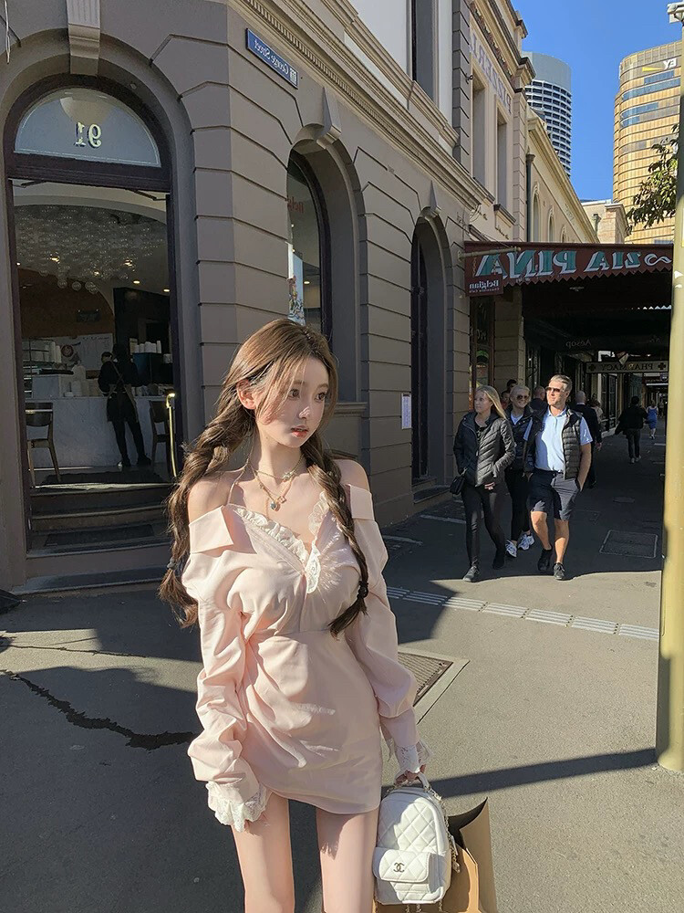 ワンピース｜日本のトレンド・女性に人気・秋冬のスタイル・流行の服・露肩・長袖・シャツ・ドレス|undefined