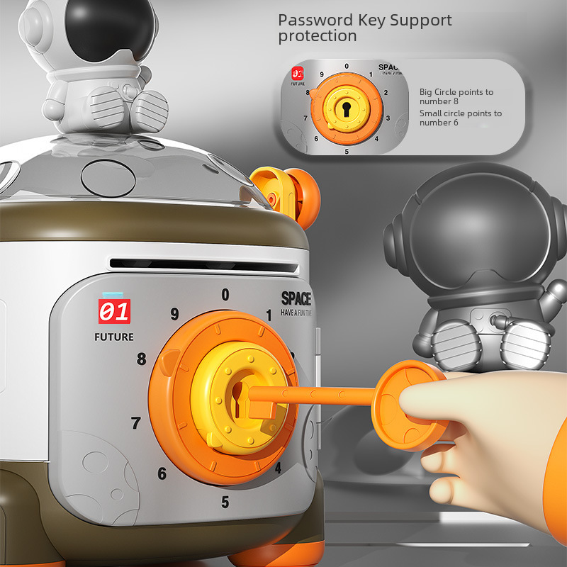 貯金箱｜自動巻き取り・宇宙・手動・暗証番号・お金・擬似指紋・子供用・おもちゃ|undefined