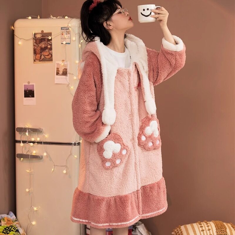 パジャマ｜可愛い・カートゥーン・フランネル・コーラルフリース・ローブ・厚手|undefined