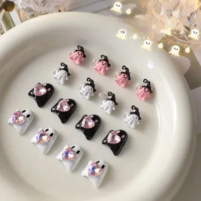 Orange.Nail 【5個入】ネイルアクセサリー｜ハロウィン・かわいい・ピンク・小鬼・ネイルパーツ・ハート型・アクセサリー・おしゃれ
