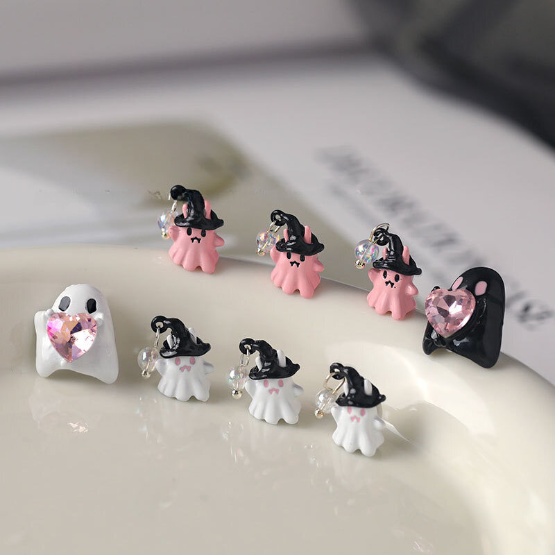 【5個入】ネイルアクセサリー｜ハロウィン・かわいい・ピンク・小鬼・ネイルパーツ・ハート型・アクセサリー・おしゃれ|undefined