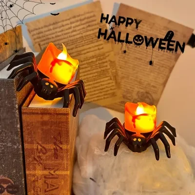 Explore 『ハロウィン特集』クモとキャンドルのLEDライト｜ナイトライト・パーティー道具・雰囲気作り・ハロウィン装飾・撮影用・小物