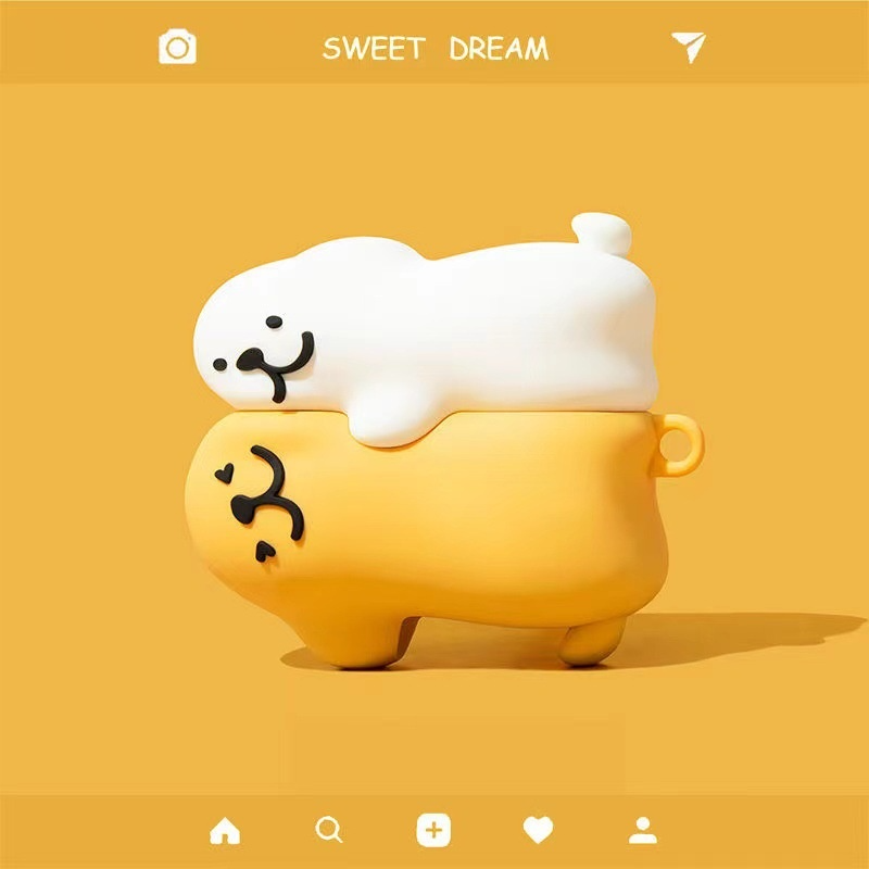 airpodsケースカバー｜小犬・AirPods Pro 3・シリコン・ワイヤレス・Bluetooth・イヤフォン・保護ケース・Apple 2代・ソフトシェル|undefined