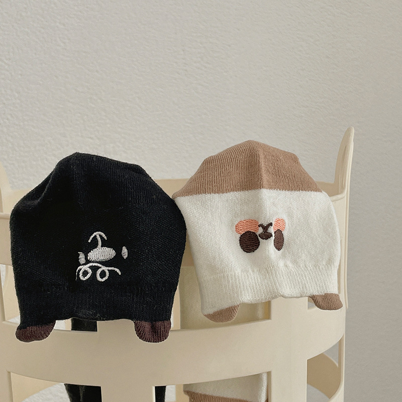 「3足入り」クルーソックス｜パンダ・刺繍・立体耳付き・白色・かわいい・コットン・くつ下・靴下|undefined