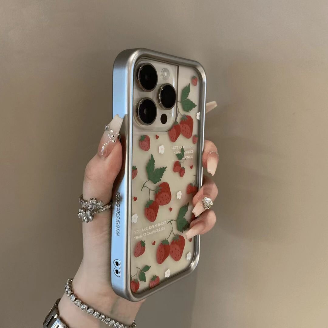 ストロベリースマホケース｜iPhone14対応・15ProMax・11・フルカバー・13・かわいい・12用|undefined
