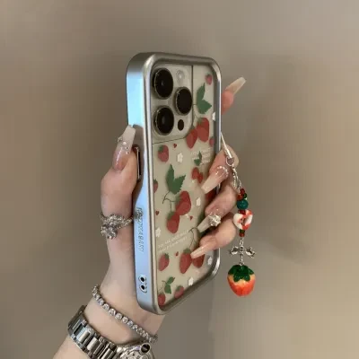 ストロベリースマホケース｜iPhone14対応・15ProMax・11・フルカバー・13・かわいい・12用