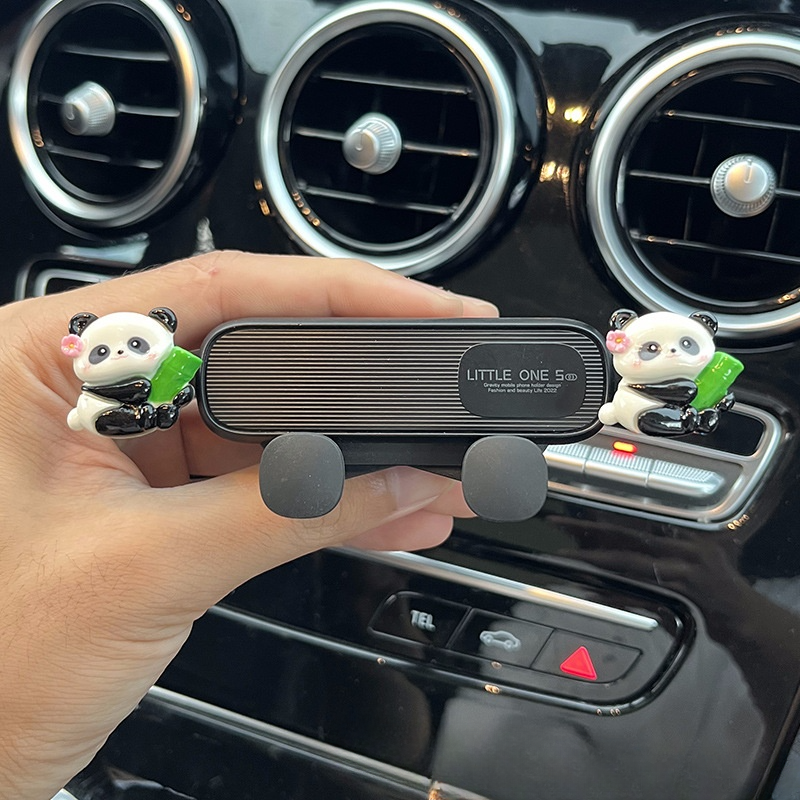 車載スマホホルダー｜2024年新作・カートゥーン・かわいいパンダ・エアコン吹出口用・ナビ支援・車内用|undefined