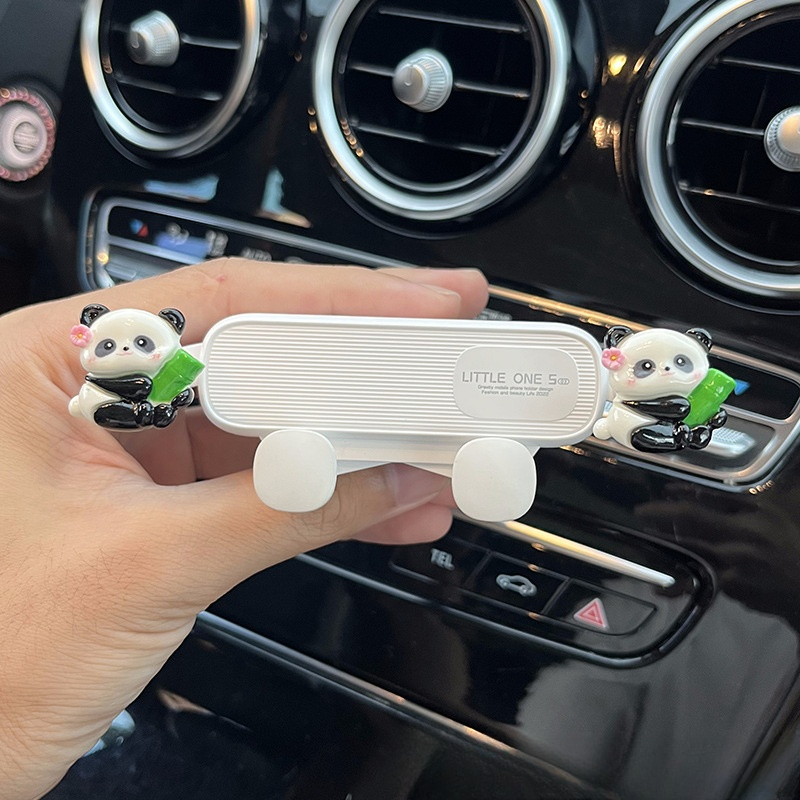 車載スマホホルダー｜2024年新作・カートゥーン・かわいいパンダ・エアコン吹出口用・ナビ支援・車内用|undefined