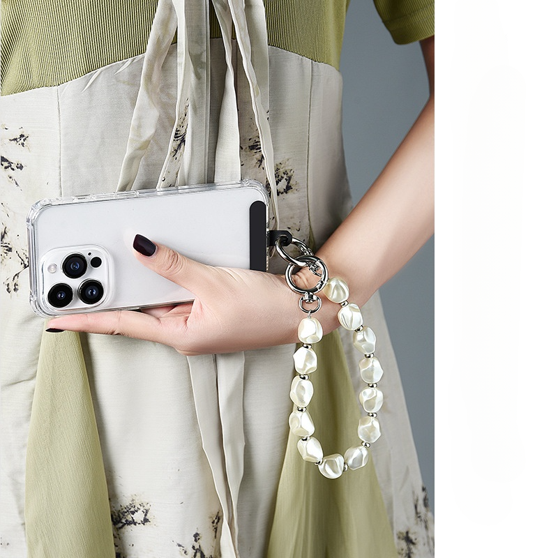 スマホケース｜スマホストラップ・手首用・パール・ブレスレット・アクセサリー・ビーズ・insで人気・紛失防止・ストラップパッド・高品質|undefined