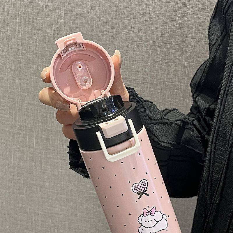 保温タンブラー｜保冷・ステンレス・ストロー付き・リボンデザイン・可愛い・アウトドア・おしゃれ・500ml|undefined