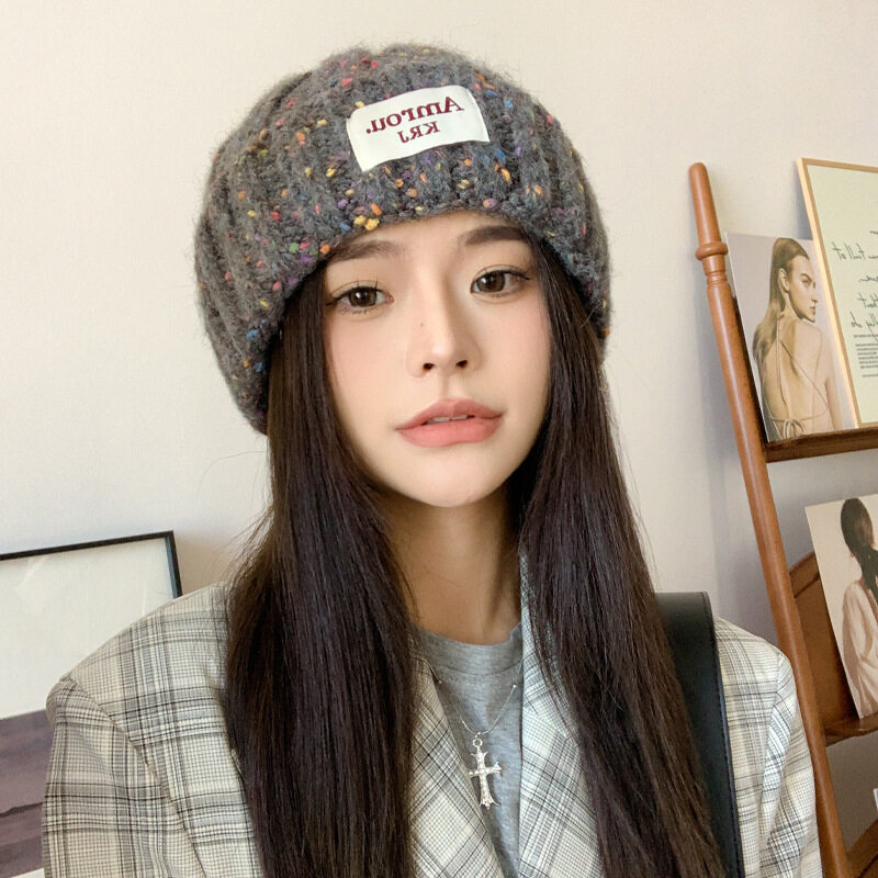 カラフルニット帽｜秋冬用・保温・ラウンドトップ・インスタ映え・小顔効果・毛糸帽・バケットハット|undefined