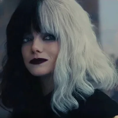 ウィッグ｜黒白・Cruella・クルエラ・魔女・コスプレ・ロング・カール・ハロウィン・ファッション・高級感