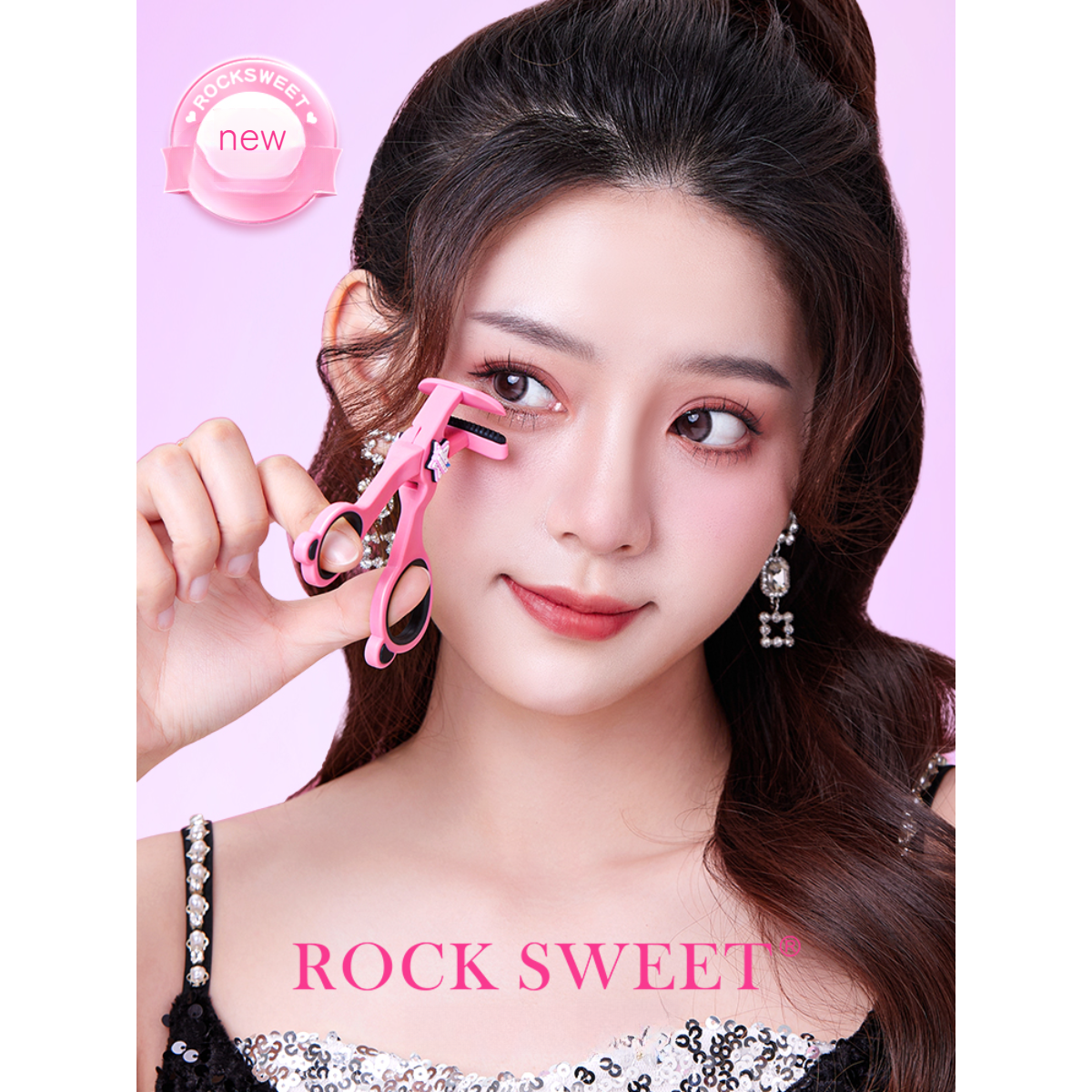 ROCK SWEET まつげカーラー｜自然なカール・広角・持続的な・魅力的な・ピンク・立体な星|undefined