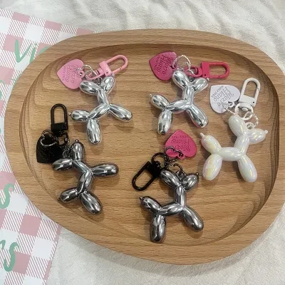 バルーンドッグ型キーホルダー｜【2個】カップル・DIY・バッグチャーム・アクセサリー