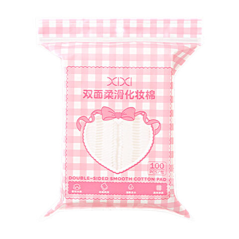 xixi 化粧用コットン｜100枚入り・ダブルフェイス・柔らかい・自然な質感・顔用・目元用・湿布|undefined