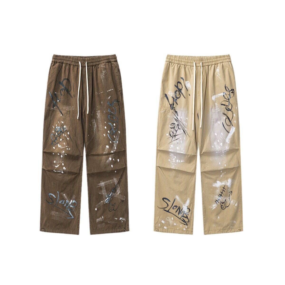 ワークパンツ｜春秋・アメリカンスタイル・ルーズ・ヴィンテージ・ウォッシュ加工・伸縮性|undefined