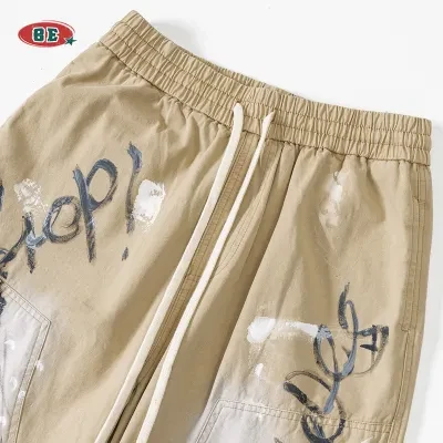 吉 ワークパンツ｜春秋・アメリカンスタイル・ルーズ・ヴィンテージ・ウォッシュ加工・伸縮性