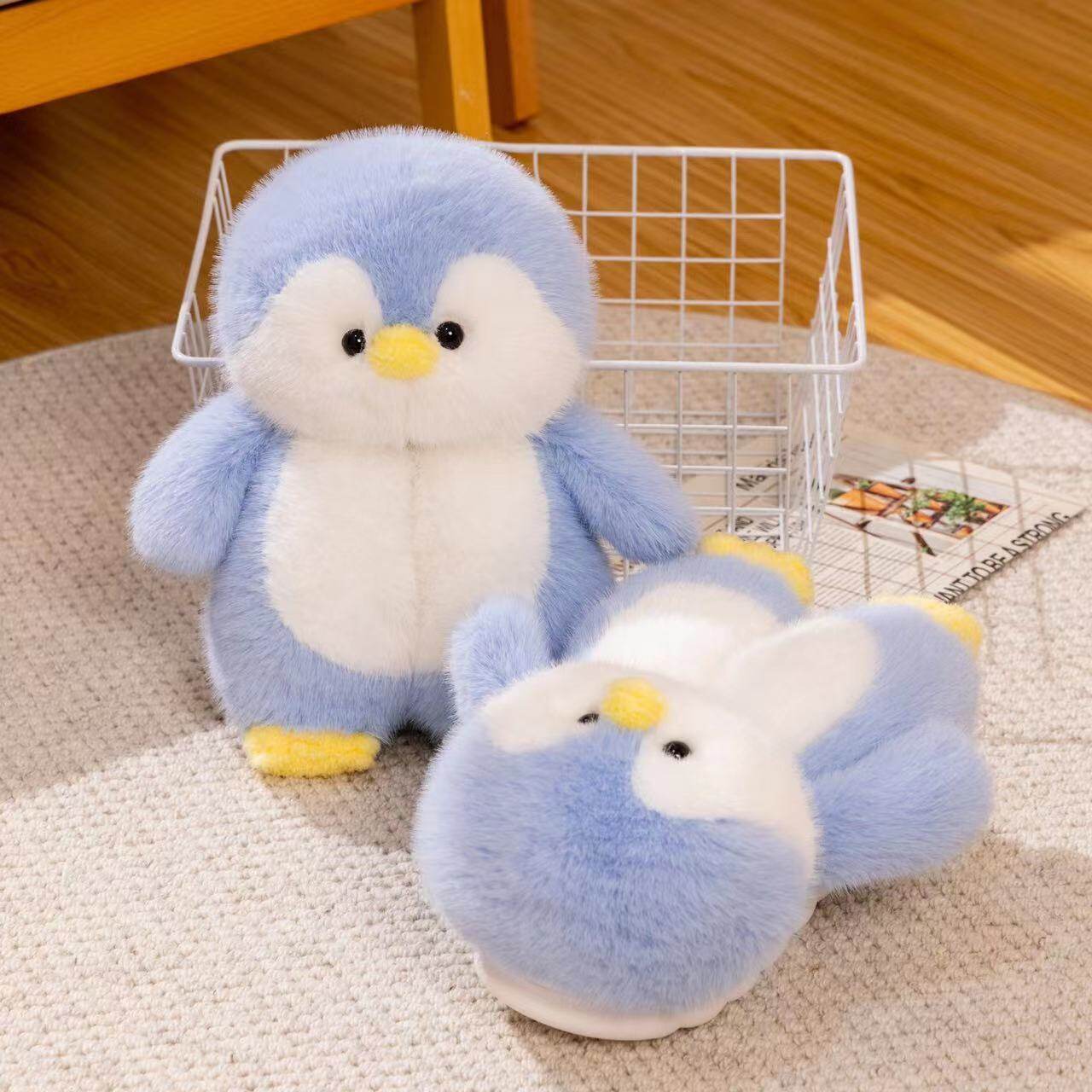 【かわいいペンギン】冬用スリッパ｜ふわふわ・滑り止め・ソフトソール・ルームシューズ・カップル用・綿素材|undefined