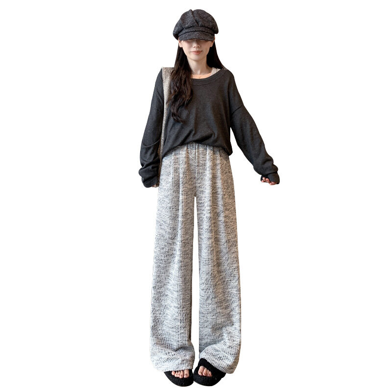 カジュアルパンツ｜ファッション・秋冬・ハイウエスト・ドレープ感・ワイドパンツ・リラックス感・トップス|undefined