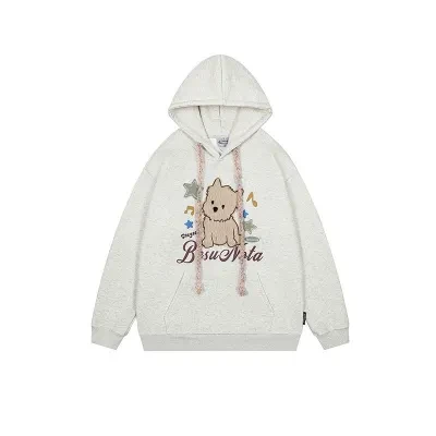 パーカー｜刺繍・フード付き・秋用・かわいい・ガーリー