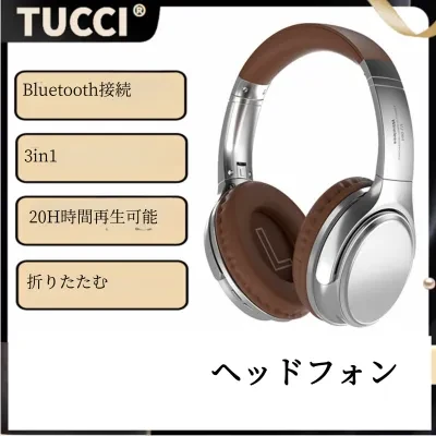 ヘッドフォン｜レトロ・Bluetooth・音楽・ワイヤレス・折りたたみ・カードスロット