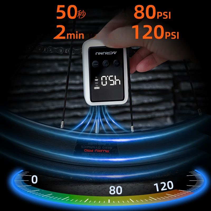 自転車用空気入れ｜電動・高速・便利・スマート空気ポンプ・携帯型・デジタル表示・コンパクト|undefined