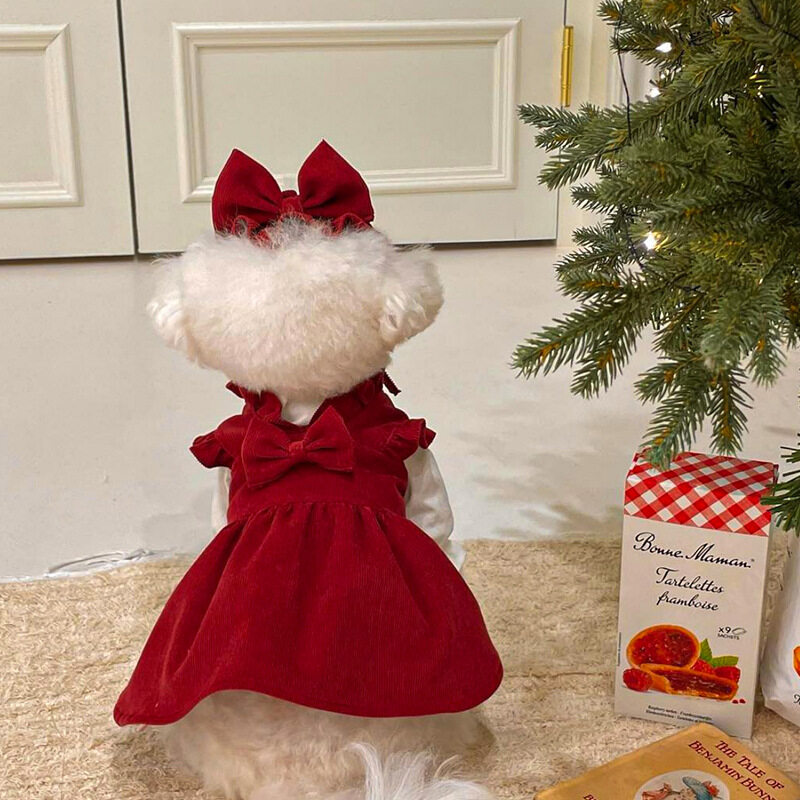 ペット服｜犬服・スカート・小型犬用・クリスマス・秋冬用・猫用・可愛い・リボン|undefined