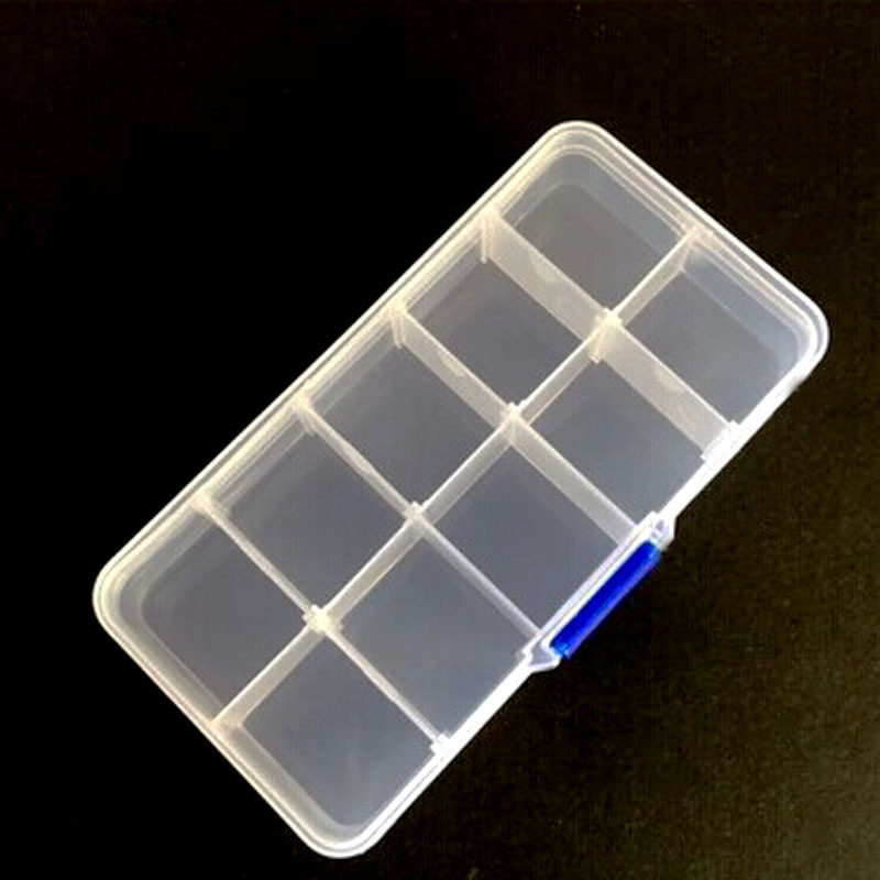 YUSHANG 収納ボックス｜ネイル用品・10格収納ボックス・透明PP素材・パーツ整理・プラスチック|undefined
