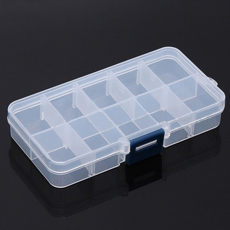 YUSHANG 収納ボックス｜ネイル用品・10格収納ボックス・透明PP素材・パーツ整理・プラスチック|undefined