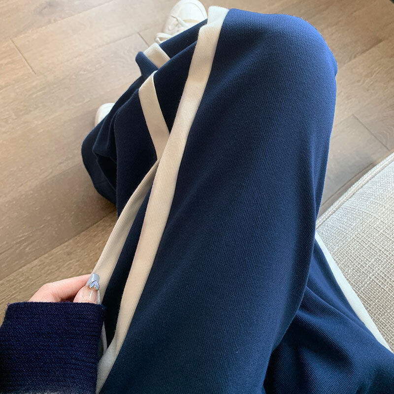 ワイドパンツ｜春秋用・ストレート・ゆったり・ハイウエスト・スリム見え・トレンド・リラックススタイル・小柄向け・カジュアル・スウェットパンツ|undefined