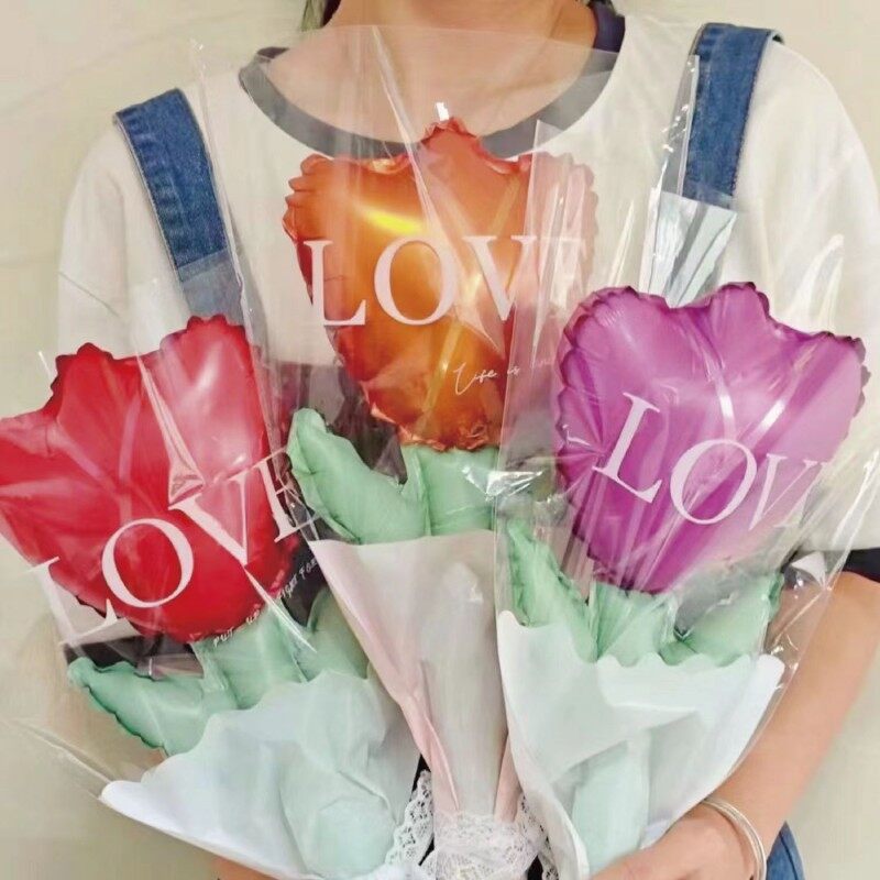 チューリップ型バルーン｜3点セット・可愛い・色鮮やかで長持ち・花束・クリスマスや誕生日や母の日のプレゼントに最適！|undefined