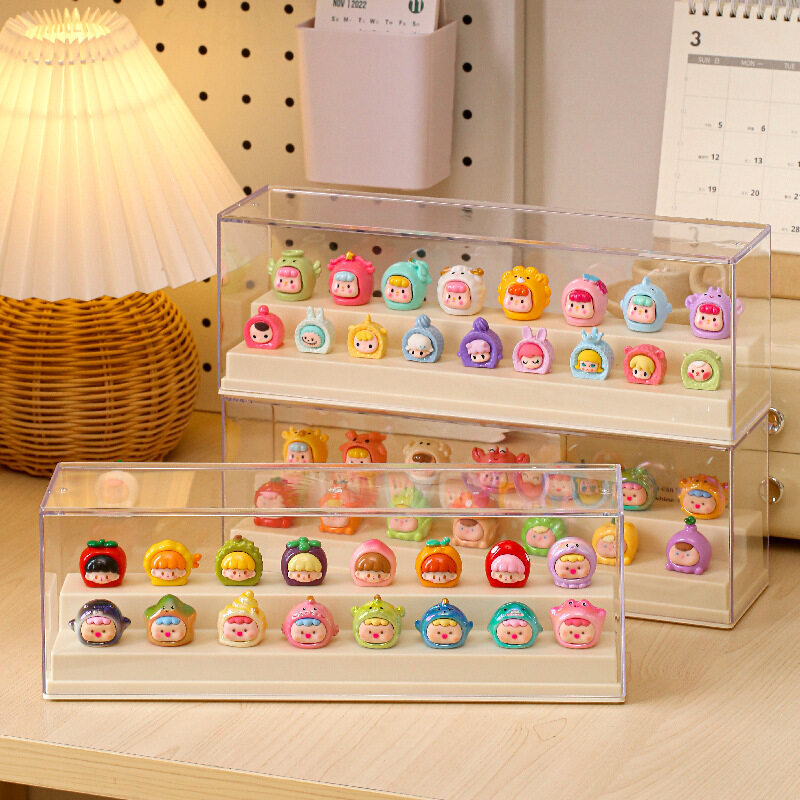 ミニフィギュア展示ケース｜コレクションケース・透明・収納ボックス・防塵・重ねられる・小物やフィギュアをきれいに収納！|undefined