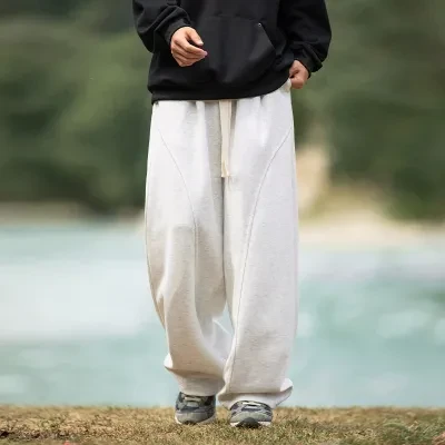 JUNKY CLASSIC ワイドパンツ｜400G・アーチカットデザイン・秋冬用・高ストリート・ゆったり・ドレープ感・カジュアル