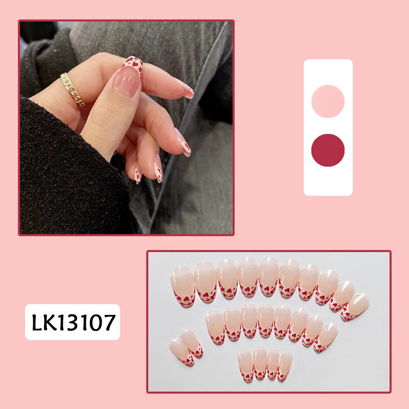 ネイルチップ｜バレエ風・ヒョウ柄・かわいい・ピンク・着用ネイル・地雷系・ファッション|undefined