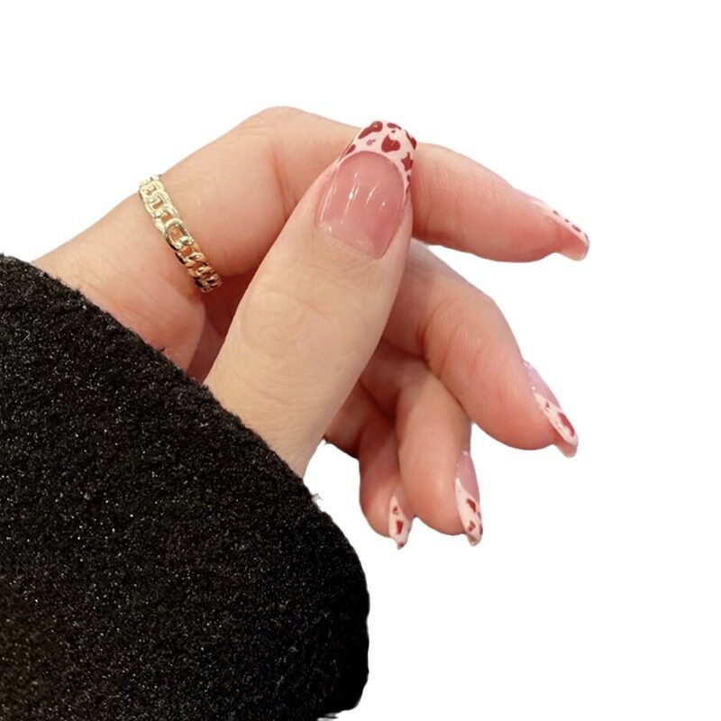 ネイルチップ｜バレエ風・ヒョウ柄・かわいい・ピンク・着用ネイル・地雷系・ファッション|undefined